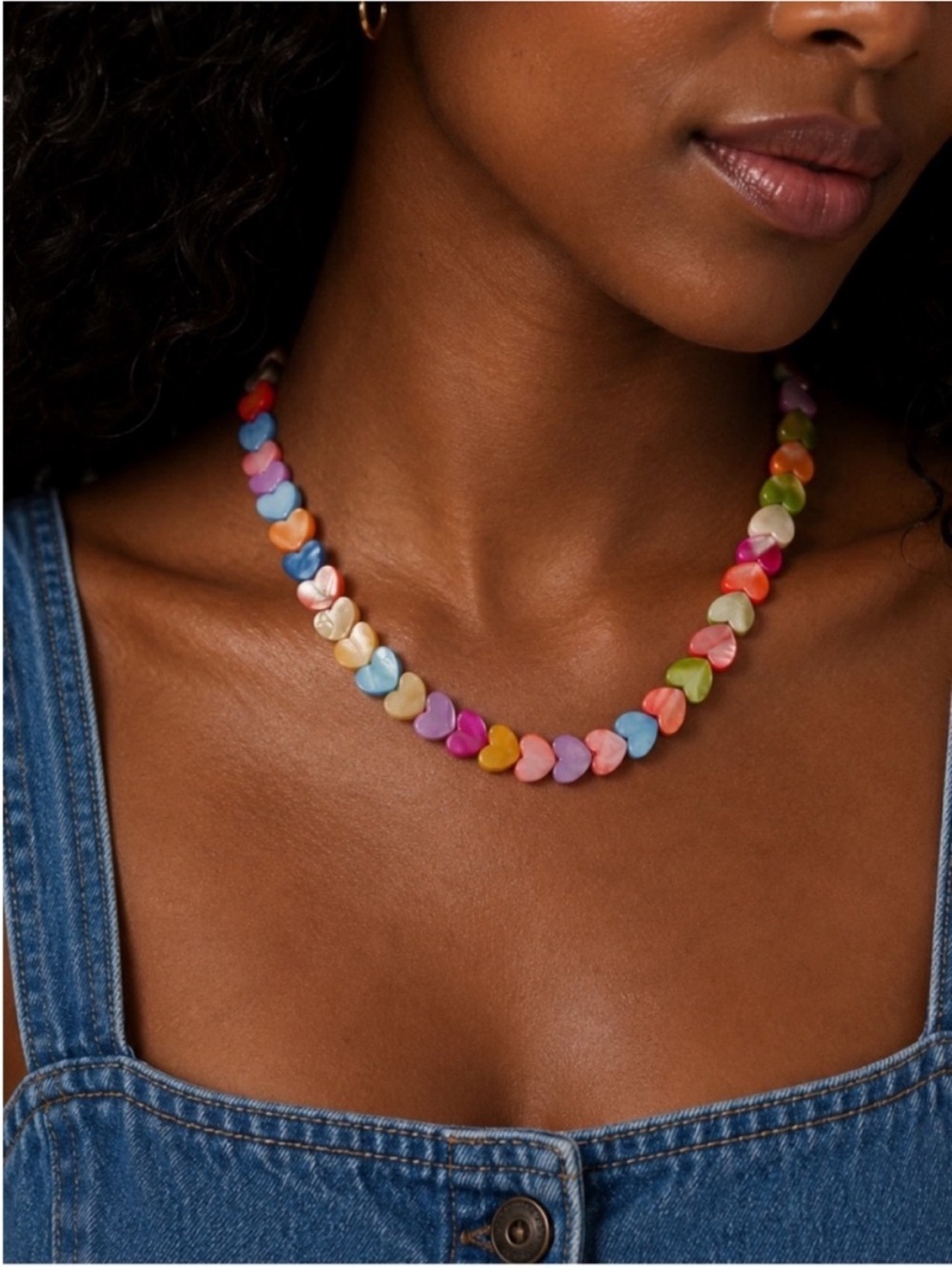 Colorful Heart Bead Necklace